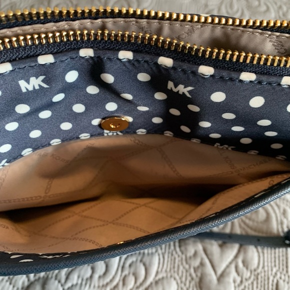 Michael Kors Navy Polka Dot Crossbody Bag - Picture 11 of 16